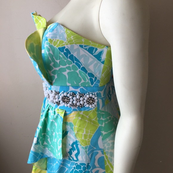 Sold! Lilly Pulitzer Rhinestone Strapless Dress - Picture 4 of 8